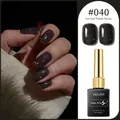 Professional dark brown glitter gel nail polish color #040 with high glossy finish - Glitter Coffee (#040)