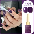 Professional deep purple gel nail polish shade #056, 15ml bottle with high shine finish. - Deep Purple (#056)