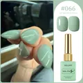Sage green gel nail polish #066 macaron color series 15ml bottle with glossy and matte effect - Olive Green (#066)