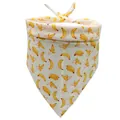Bandana triangulaire en coton réglable pour animaux avec motif de bananes jaunes mignonnes - M / Banane