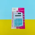 Calcolatrice tascabile elettronica a 8 cifre in confezione blister rosa - Stile Bicolore (888) / Azzurro