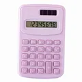 Minimalist portable mini pocket calculator in cute pastel purple macaron color design - Macaron Style (KC888) / Purple