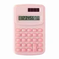 Compact 8-digit mini handheld calculator in cute macaron pink for school and office - Macaron Style (KC888) / Pink