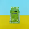 Vibrant green mini pocket calculator with 8-digit LCD display and ergonomic keys - Solid Color Style (KC888) / Green