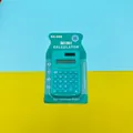 Mini handheld 8-digit calculator in turquoise macaron color for students and office - Solid Color Style (KC888) / Light Blue