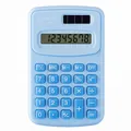 Portable mini macaron blue handheld student calculator with clear 8-digit LCD display - Macaron Style (KC888) / Blue
