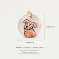 Runder Acryl-Anhänger mit handgezeichneter Hunde-Illustration und Maßen - Labrador (MQPK254218R)