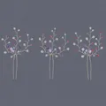 Handmade U-shaped hairpin set with multi-colored beaded branch design for bridal bun styling - Mori Girl Everyday Party Hairpin Set Hs-j6862