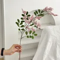 Branche de fleurs de criquet artificielles roses pour décoration de table minimaliste - Moyen rose