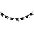 Black glitter graduation cap bunting banner garland for graduation party wall decoration - The Graduation Cap On The Right Is Made Of Glitter Paper.