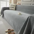 Elegante funda de sofá gris con diseño de espiga para la decoración de un salón moderno - 180*150 / Gris oscuro