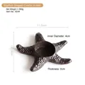Bougeoir vintage en fonte en forme d'étoile de mer, diamètre intérieur 4 cm, 11,5 cm - Bougeoir Étoile de Mer 8244