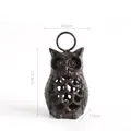 Retro cast iron owl candle holder decorative ornament for home room decor - Owl Candlestick XA-8