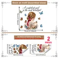 Maattekening voor de muursticker meisje met vlinders, set van 2 vellen, 70x70cm groot - M22183-30*60*2