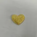 Accessoire cheveux cœur jaune pailleté pour enfants, vue détaillée étincelante - Cœur / Jaune
