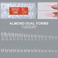 Professional Almond Dual Forms for Rapid Nail Extension, 16 Sizes, 256 Pieces Per Box - 256 Sandwich Nail Molds 06