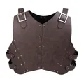 Coraza de cuero estilo renacentista para disfraces de cosplay vikingos medievales - Café A