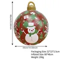 Inflatable snowman Christmas ball ornament for festive outdoor courtyard garden decor - Plaid Snowman Style / Inflatable Handle Style