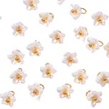 Miniature resin pearl lily of the valley flower bud charms for DIY jewelry making materials - Miniature Five-petaled Flower Approximately 6.5mm In Diameter White 5 Pieces/pack