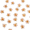Mini lily of the valley resin faux pearl flower pendants for DIY jewelry making - Miniature Five-petal Flower Approximately 6.5mm In Diameter Beige 5 Pieces/pack.