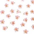 Pink resin faux pearl lily-of-the-valley flower bud pendants for DIY jewelry making - Miniature Five-petaled Flowers Approximately 6.5mm In Diameter Pink 5 Per Pack.