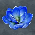 Testa di fiore di magnolia in schiuma EVA blu realistica da 13 cm per decorazioni - B7-13cm11