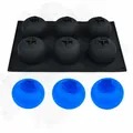 Premium Silikonform mit 6 Heidelbeer-Mulden für DIY Mousse-Kuchen und Pudding - 6-Hohlraum Heidelbeer-Form (Schwarz)