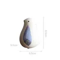 Pequeña figura de pájaro nórdico en cerámica blanca con plumas azules para decoración del hogar - 340bl Azul Pequeño