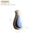 Moderne nordische große blaue Vogelfigur aus Keramik für Wohndekoration Höhe 13cm - 340bl Blau Größe L