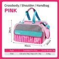 Pink gestreifte Haustiertragetasche, 45x26x28cm, für Katzen unter 10kg und kleine Hunde. - Rosé / Hochwertiger Rucksack