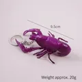 Portachiavi gamberi simulati viola, lunghezza 9,5 cm, peso 20 g. - Portachiavi A Forma Di Gambero Viola