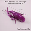 Modello realistico di aragosta viola in scala 1:1, lungo 9,5 cm e con un peso di 17 g. - Gambero Viola - Senza Fibbia