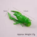Modello realistico di gamberi artificiali verdi per esposizione, lunghezza di 9,5 cm - Gambero Verde - Senza Fibbia