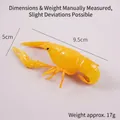 Modello di gambero giallo simulazione 1:1, lunghezza 9,5 cm e larghezza 5 cm - Gambero Giallo - Senza Fibbia