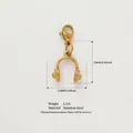 Gold-plated stainless steel headphone pendant charm for DIY necklace jewelry making - Gold Mini Headphone Pendant