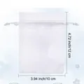 White organza drawstring pouch 12x10cm, ideal packaging for funeral cards or gifts - Organza Bag (10*12CM)