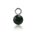 Small green 6mm round crystal birthstone pendant charm for DIY handmade jewelry making - May (P1235) / 6mm Diameter