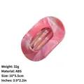 Large elegant pink marble gradient oval hair claw clip made of durable ABS plastic - 10cm Round Clip - Rose Pink / PS