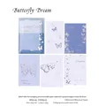 Schmetterling Relief Notizpapier mit Silberprägung für Scrapbooking Deko, 20 Blatt - Schmetterlingstraum