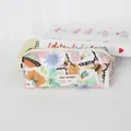 Detail shot showing the vintage floral print and corduroy texture of the multi-use pouch bag - Colorful Butterflies And Blooming Flowers