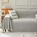 Gray herringbone pattern sofa cover variant in cream style for modern living room - 180*150 / Light Gray