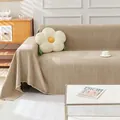 Premium tan herringbone patterned sofa throw cover in a modern cream style aesthetic - 180*300 / Light Camel