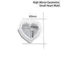 60mm geometric heart silicone mold for DIY crystal epoxy and resin crafts - Small Geometric Heart Mold (6cm)