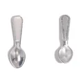 Pair of vintage silver alloy miniature spoon pendants for DIY jewelry making - A4-438-antique Silver/19*5mm/0.36g