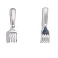 Paar silberne Miniatur-Gabeln aus Legierung für DIY-Schmuck und Puppenhaus - A4-436-hellsilber/19*4mm/034g