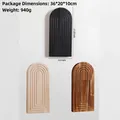 Boogvormige houten wandplanken in zwart en naturel voor decoratie in het interieur - MS12246 / 29.5*13.5cm