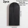 Set van 2 minimalistische zwarte houten wandplanken voor droogbloemen decoraties - Ms12165 (twee Per Set Zonder Vertakkingen) / 29.5*13.5cm