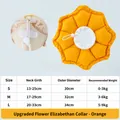 Adjustable yellow flower-shaped pet Elizabethan collar for anti-licking with detailed size chart - Pp Cotton Orange / S