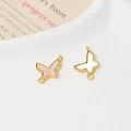 Exquisite butterfly charms made of natural shell and gold-plated copper for DIY jewelry making. - 40#10*16mm