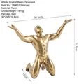 Creative vintage resin male figure sculpture home decor in antique bronze finish - 31cm*23cm / Bronze